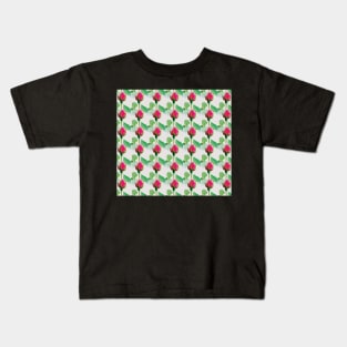 Pink rosebuds pattern Kids T-Shirt